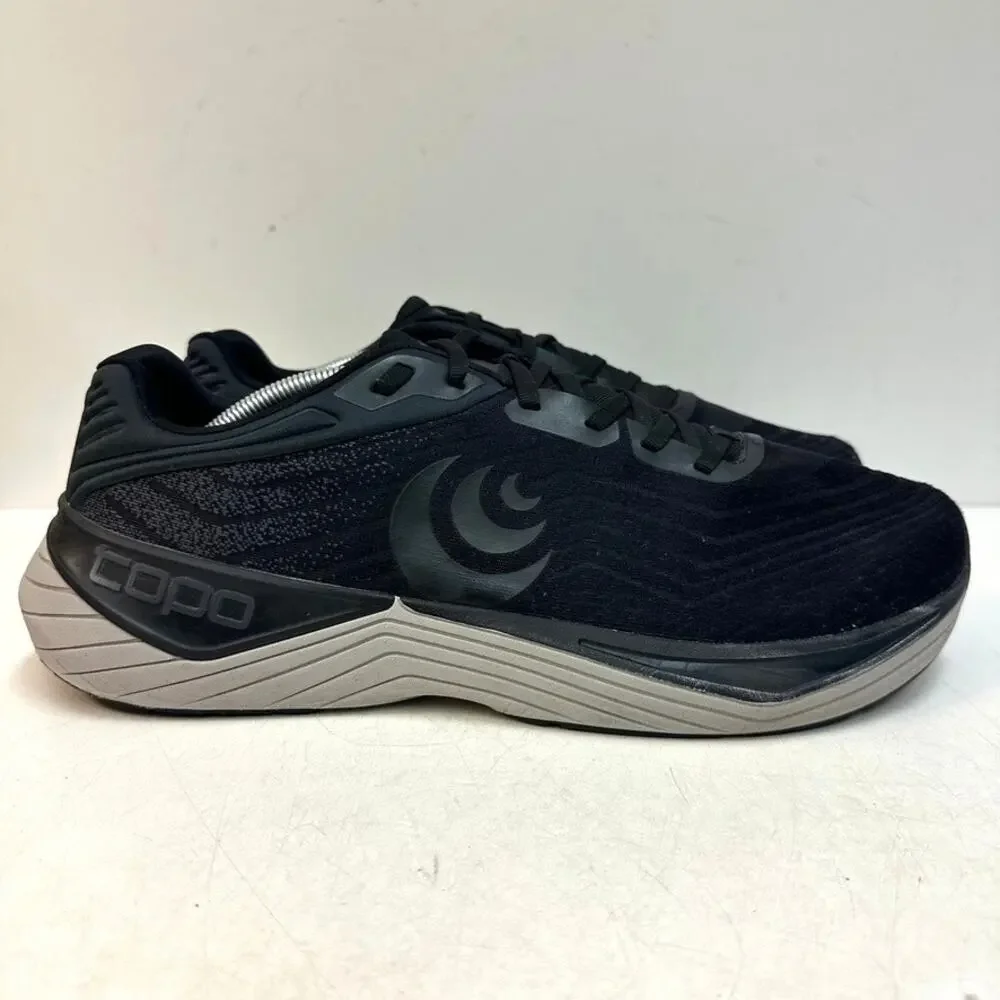 VERY GOOD Topo Men's Ultrafly 5 Running Walking Sneaker Black Charcoal Gray 12.5